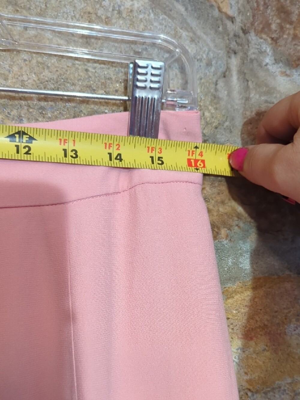 LOFT Blush Pink Midi Skirt with Side Tie - Picture 6 of 9